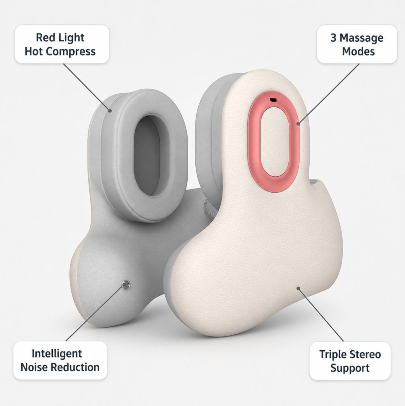 2-in-1 Noise Cancelling Music Neck Pillow