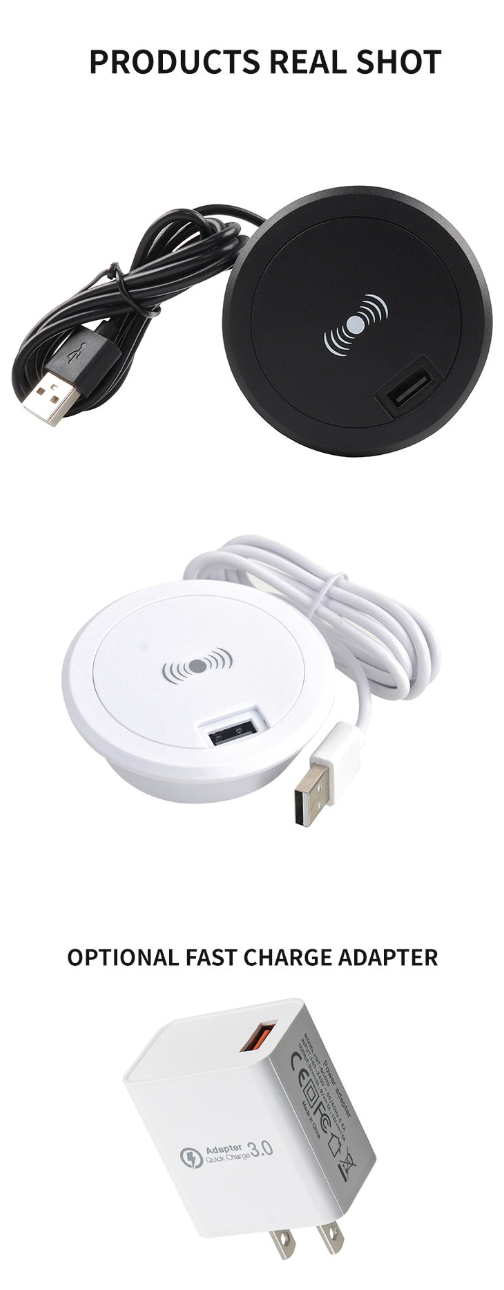 Desktop Long-Distance Charger for Home & Office Furniture