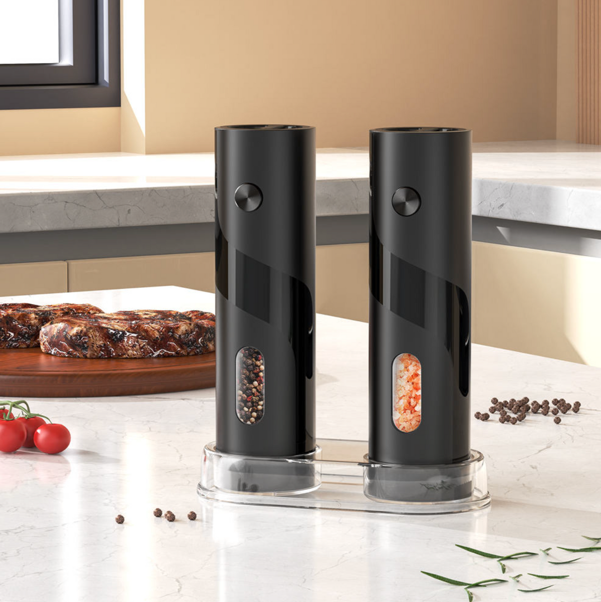 120ml Electric Salt & Pepper Grinder Set